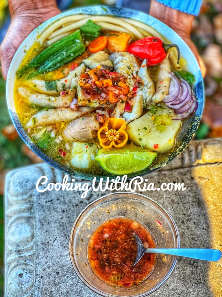 Bowl of Trinidad Fish Broth