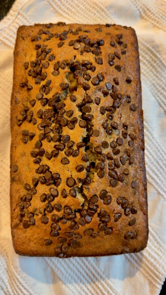 Banana Bread with Chocolate Chips - made by my daughter