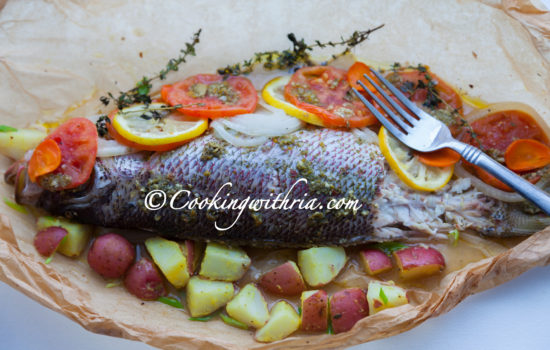Caribbean-Style Baked Fish in Parchment Paper