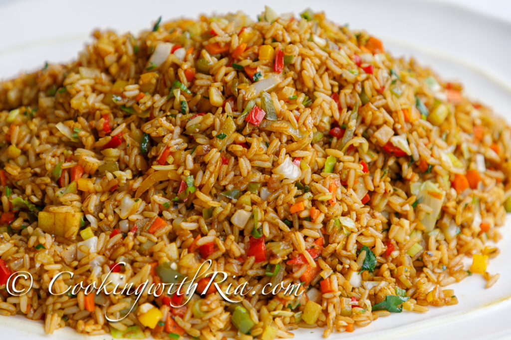 Indo-Chinese Vegetable Fried Rice Recipe - Simmer to Slimmer