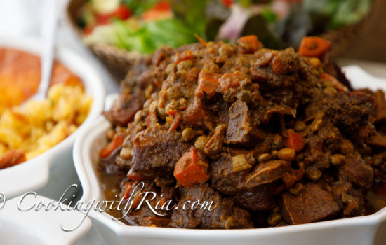 Trini Curry Stew Pork with Peas