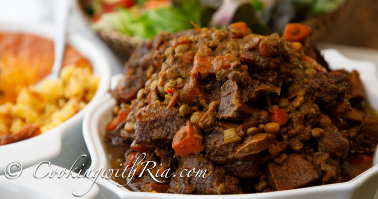 Trini Curry Stew Pork with Peas