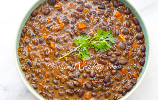 Caribbean Stewed Canned Black Beans
