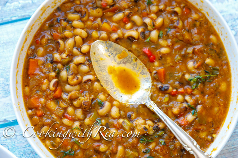 Stewed Black Eye Peas Cooking With Ria