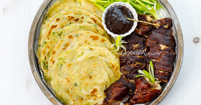 Roasted Duck With Scallion Pancakes