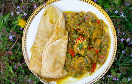 CURRY CHICKEN WITH PIGEON PEAS