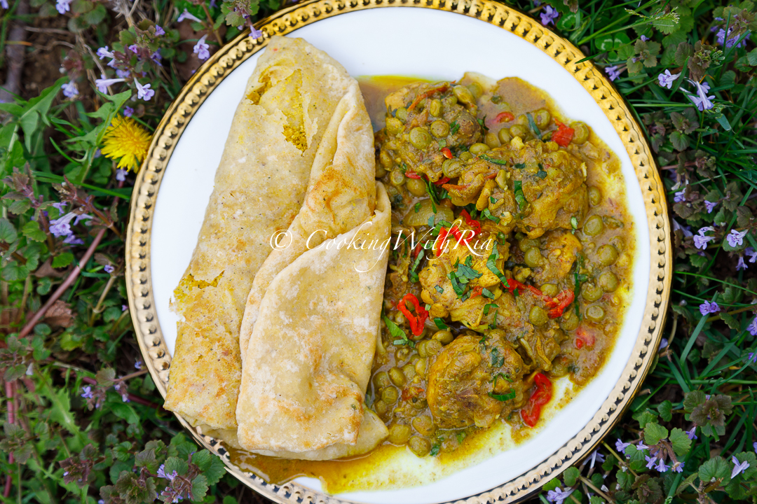 curry chicken with pigeon peas