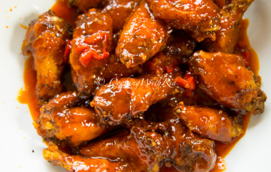 Crispy Air Fryer or Oven Wings with Hot Honey Buffalo Sauce
