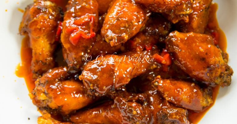 Crispy Air Fryer or Oven Wings with Hot Honey Buffalo Sauce