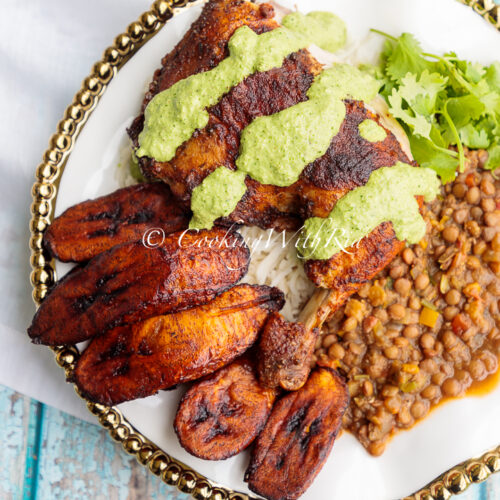 peruvian roasted chicken with green sauce