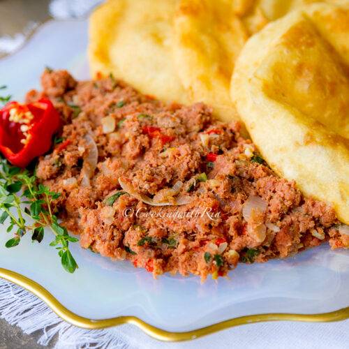 caribbean corned beef & tomatoes