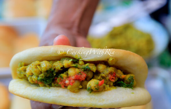 Trinidad Bread and Channa Sandwich