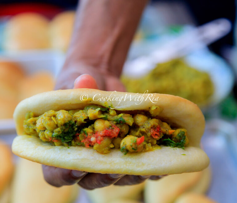 Trinidad Bread and Channa Sandwich