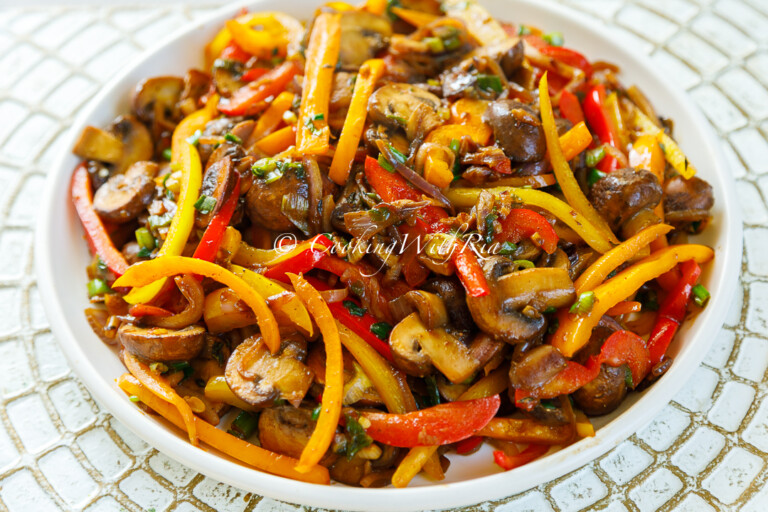 mushroom & bell peppers stir fry