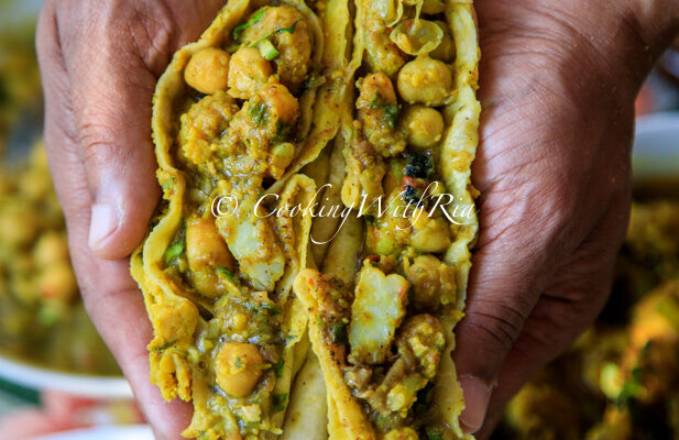 Trinidad Curry Shrimp Roti