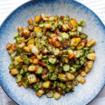 fried okra and potatoes