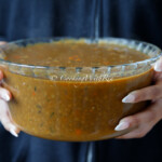 stewed lentils with coconut milk