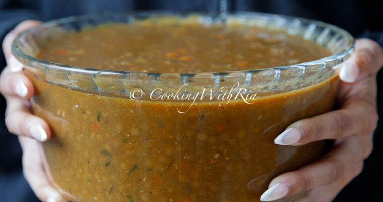 Stewed Lentils with Coconut Milk
