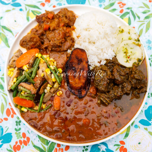 Sunday Lunch Week 30 - Stewed red Beans Curry Duck Stewed lamb