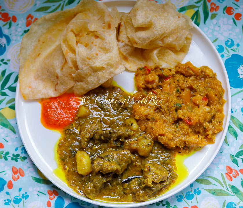 Trinidad Pumpkin Talkarie with Shrimp