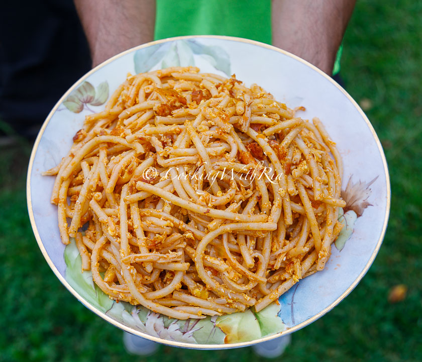 Trinidad Macaroni and Eggs (Boil and Fry Macaroni)