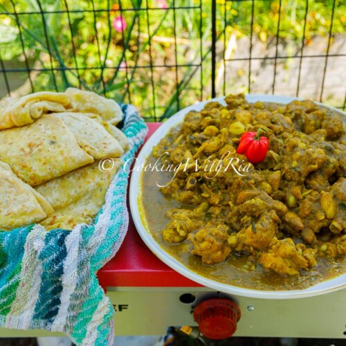 Trinidad Chicken Roti: Curry Chicken and Dhalpuri