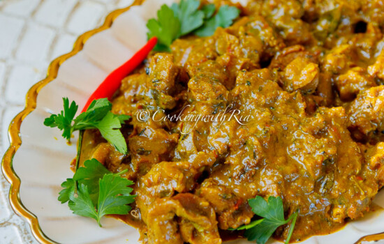 Caribbean-Style Curried Chicken Gizzards