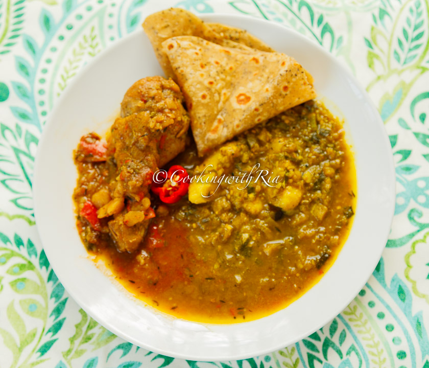 curry baigan and eddoes