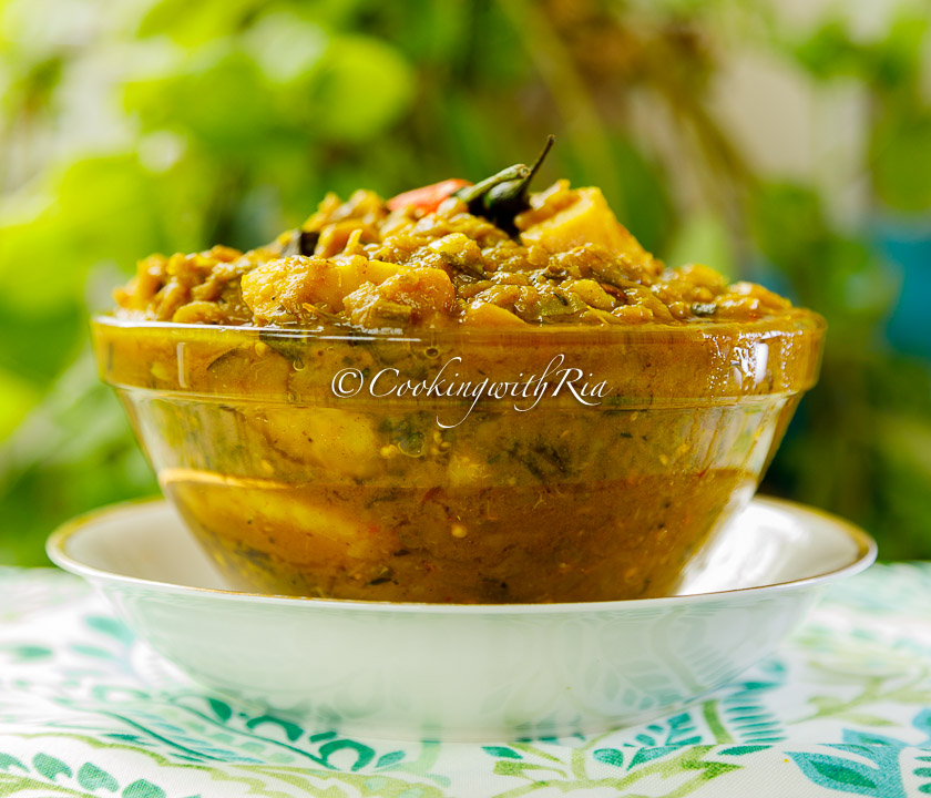 curry baigan and eddoes