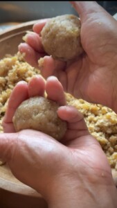 malida maleeda eid dessert shape into balls