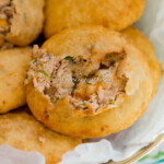 caribbean canned salmon pie | salmon stuffed fried bake
