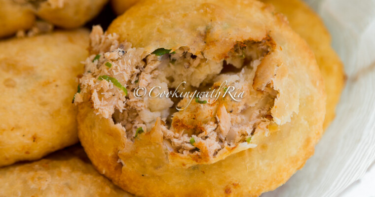 caribbean canned salmon pie | salmon stuffed fried bake