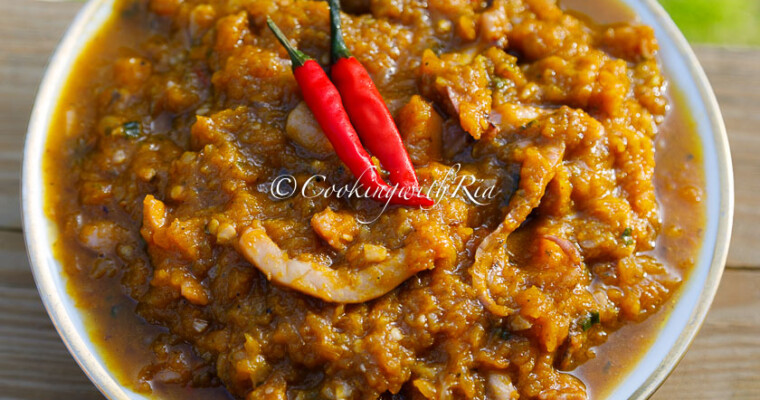 trinidad pumpkin with mixed seafood